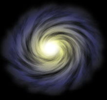 Artist rendering of a galaxy