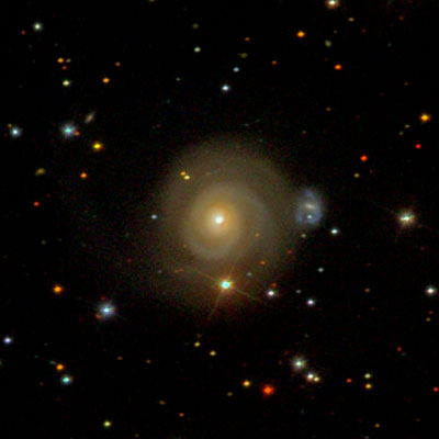 Image of faint spiral galaxy NGC 2485