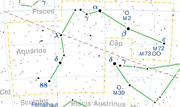 Aquarius constellation map