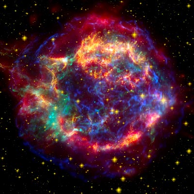Chandra X-ray Observatory image of supernova remnant Cassiopeia A
