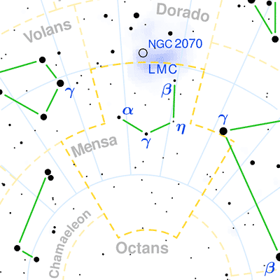Mensa constellation map