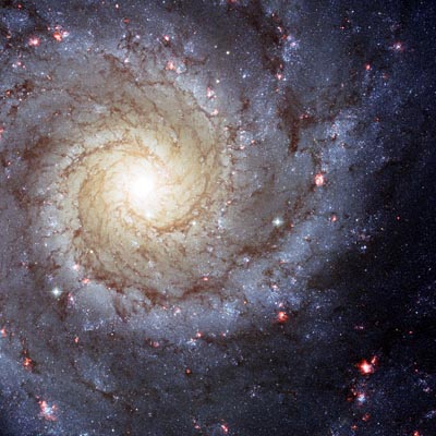 Hubble closeup image of spiral galaxy M74