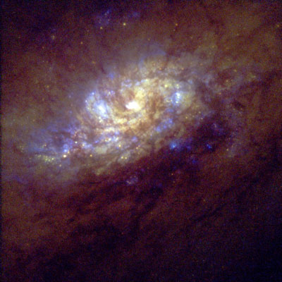Hubble image of Seyfert spiral galaxy NGC 1808