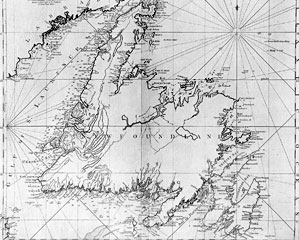 Image of James Cook's map of New Foundland