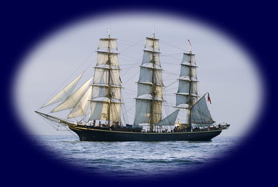 Old Sailing Ship at Sea