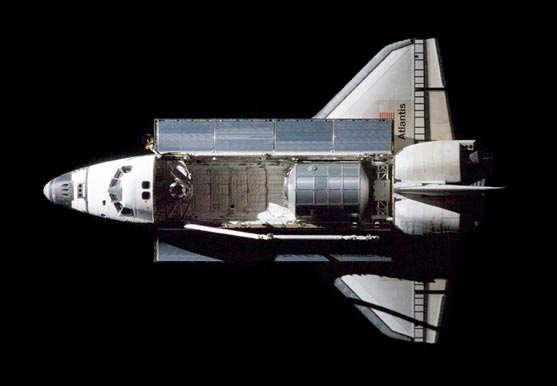 Image of Space Shuttle Atlantis as Seen by the International Space Station