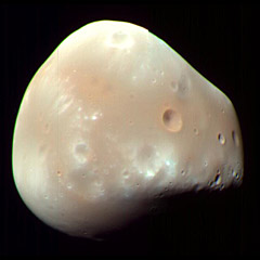 Mars Reconnaissance Orbiter color image of Mars' moon Deimos