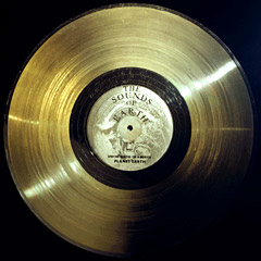 Metal audio disk included with both Voyager spacecraft