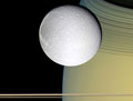 Dione Above Saturn